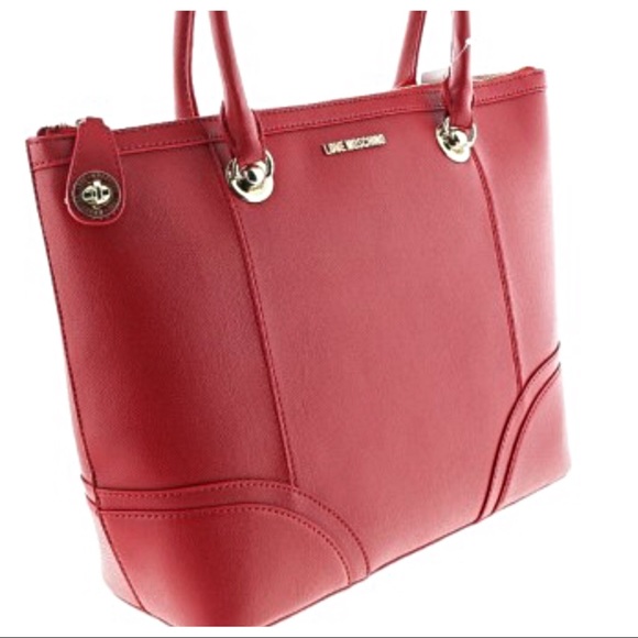 MOSCHINO LOVE RED TOTE - Picture 3 of 3